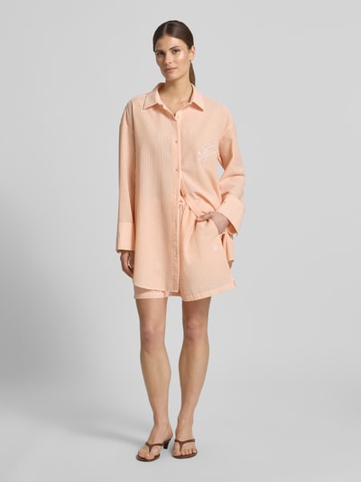 Tommy Hilfiger relaxed fit blouse met katoen van seersucker Oranje - 1