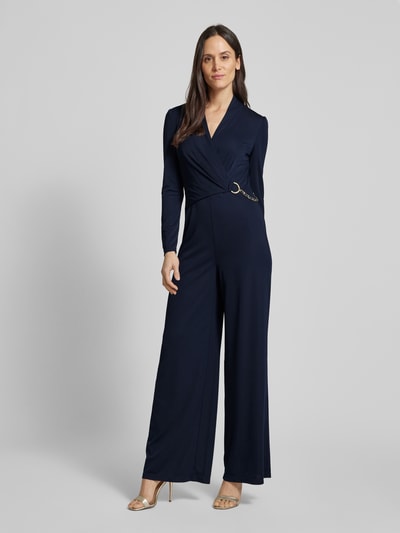 Lauren Ralph Lauren Jumpsuit in Wickel-Optik Modell 'ISANAH' Dunkelblau 1