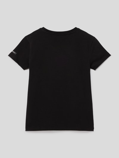 Blue Effect T-Shirt mit Label-Print Black 3