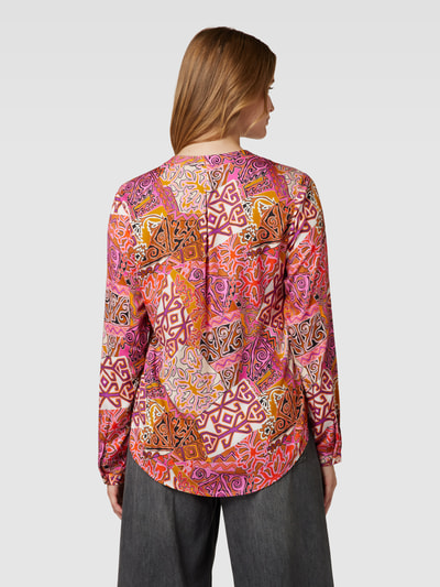 Emily Van den Bergh Blouseshirt met all-over motief Felroze - 5