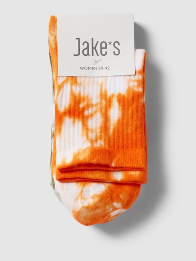 Jake*s Casual Skarpety z efektem batiku w zestawie 2 szt. Pomarańczowy 3