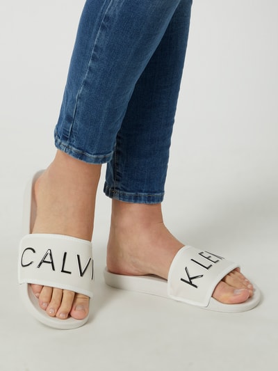 Calvin Klein Jeans Slides mit Logo-Detail  Offwhite 3