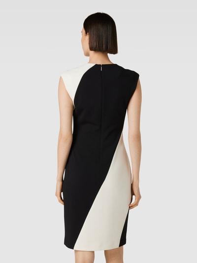 Calvin Klein Womenswear Knielanges Kleid in Two-Tone-Machart Modell 'SCUBA CREPE' Black 5