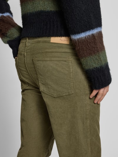 Pepe Jeans Slim Fit Cordhose aus Baumwoll-Mix  Oliv 3