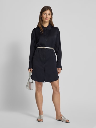 Marc O'Polo Oversized Blusenkleid aus Viskose-Elasthan-Mix Marine 1