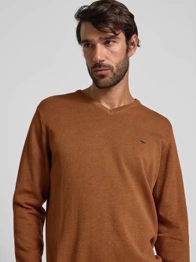 Fynch-Hatton Strickpullover mit Logo-Detail Mittelbraun 3