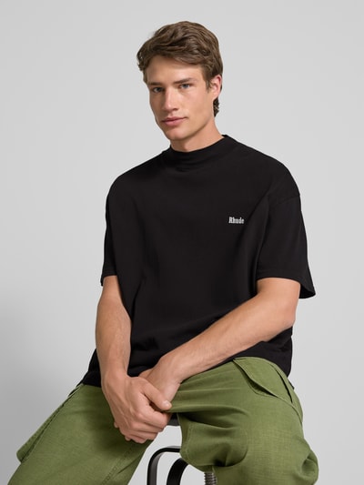 RHUDE Oversized T-Shirt mit Label-Print Black 3