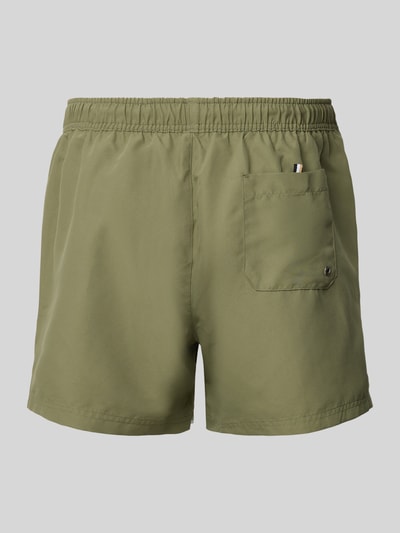 BOSS Zwembroek met elastische band, model 'Dogfish' Kaki - 3