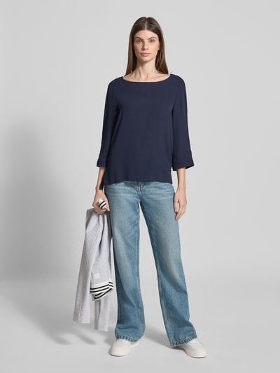 Marc Cain Blusenshirt mit Rundhalsausschnitt und 3/4-Arm Marine 1