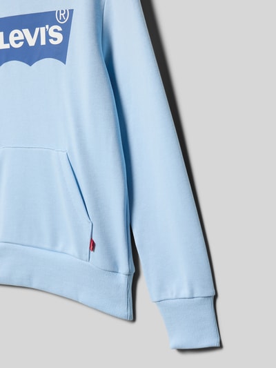 Levi’s® Kids Regular Fit Hoodie aus Baumwoll-Mix Hellblau 2