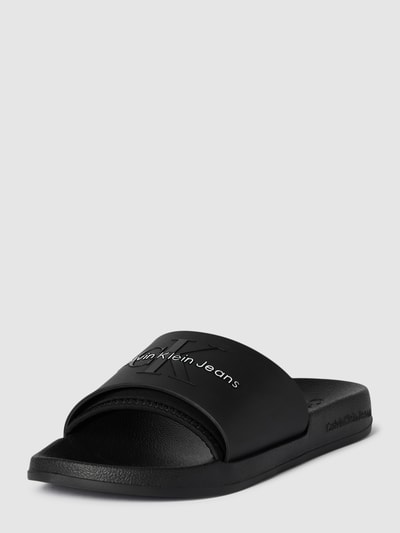 Calvin Klein Jeans Slides mit Label-Details Black 1