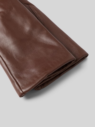 FI.NE Handschuhe in Leder-Optik Dunkelbraun 3