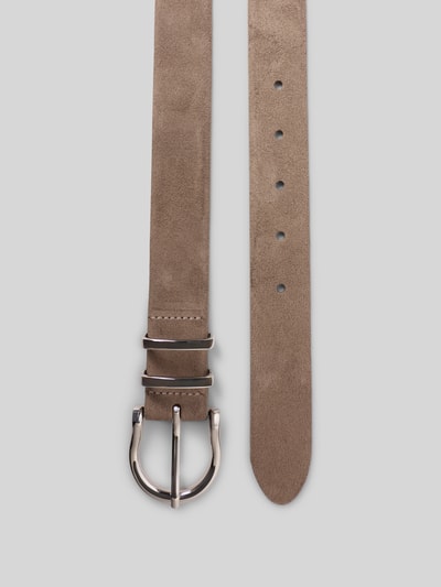 Weinmann Gürtel aus echtem Leder in Velours-Optik Taupe 3