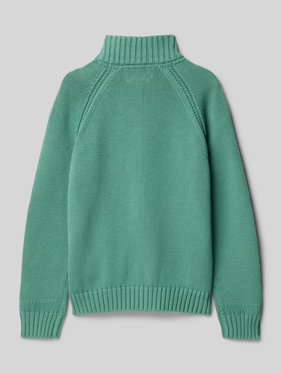 Polo Ralph Lauren Teens Strickjacke mit Stehkragen und Label-Stitching Gruen 3