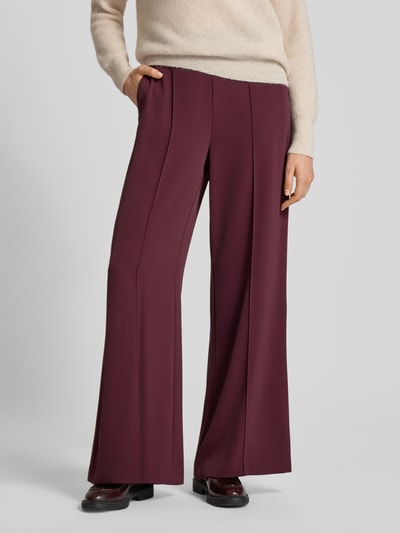 comma Spodnie materiałowe z elastycznym pasem Bordowy 4