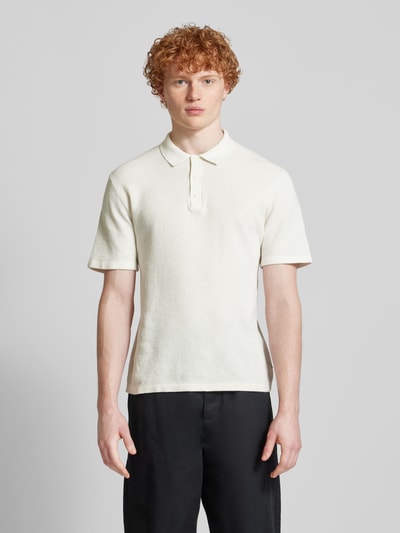 Jack & Jones Regular Fit Poloshirt mit Label-Stitching Modell 'GEORGE' Weiss 4