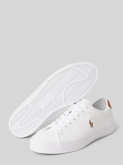 Polo Ralph Lauren Sneaker aus echtem Leder Modell 'LONGWOOD' Weiss 4