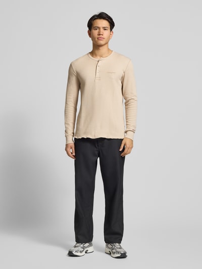 Tommy Jeans Regular fit shirt met lange mouwen van puur katoen Beige - 1