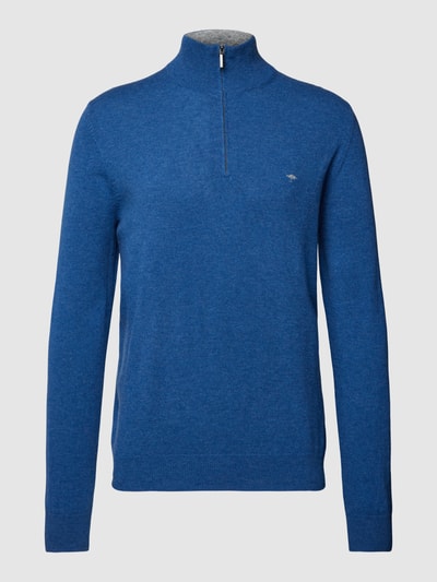 Fynch-Hatton Gebreide pullover met opstaande kraag Blauw gemêleerd - 2