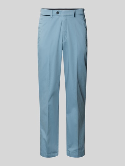Produktfoto, Chino mit Eingrifftaschen Modell 'Peaker' von Hiltl, niebieski bawełniano-elastanowy materiał, krój regular fit, szerokość w rozmiarze 50: 45 cm, długość nogawki wewnętrznej w rozmiarze 50: 84 cm