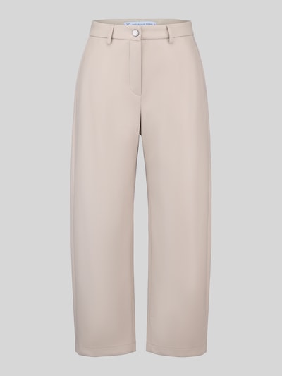 Raffaello Rossi Regular Fit Leder- / Kunstlederhose mit Label-Detail Modell 'PHIBI' Kitt 2
