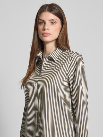 Gant Regular Fit Hemdbluse aus reiner Baumwolle mit Logo-Stitching Hellgruen 3