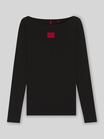 HUGO Slim fit thermo-onderhemd met boothals Zwart - 1