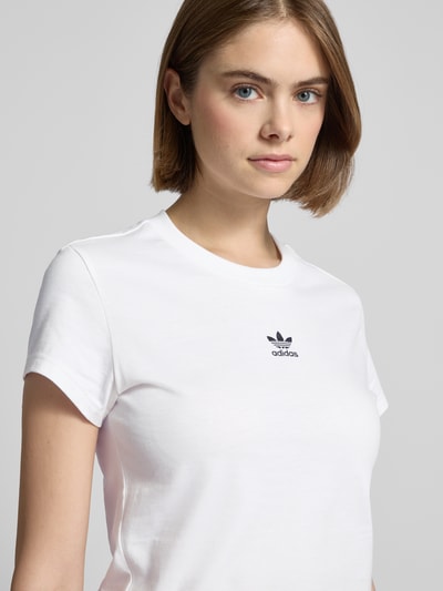 adidas Originals T-Shirt mit Label-Stitching Weiss 3