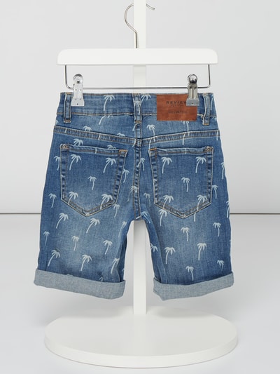 Review for Kids Coloured Jeansbermudas mit Label-Patch  Blau 4