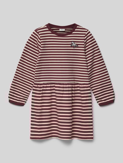 s.Oliver RED LABEL Regular fit sweatjurk van katoenmix Bordeaux - 1