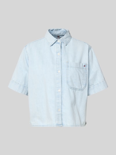 Tommy Hilfiger Relaxed Fit Jeansbluse aus reiner Baumwolle Hellblau 2
