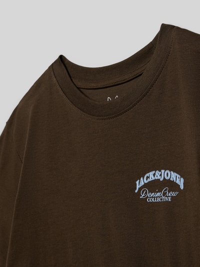 Jack & Jones T-shirt met labelprint Chocoladebruin - 2