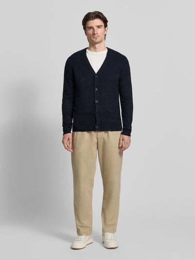 Casual Friday Strickjacke mit Knopfleiste Modell 'HEINE' Dunkelblau 1
