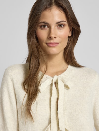 Vila Cardigan mit Schnürung Modell 'ELLIE' Beige 3