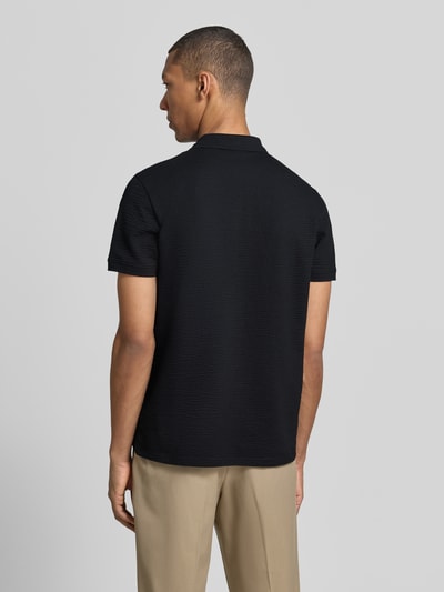 MCNEAL Regular Fit Poloshirt mit Strukturmuster Black 5