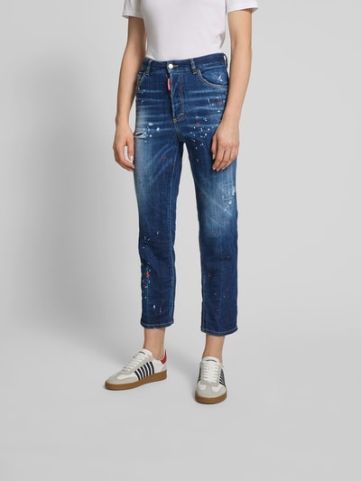 Dsquared2 Straight Fit Jeans im Destroyed-Look Marine 4