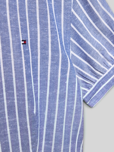 Tommy Hilfiger Teens Knielange overhemdjurk met logostitching Blauw - 2