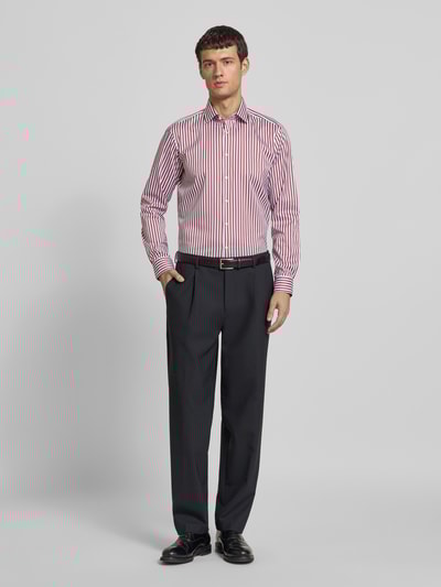 Jake*s Regular Fit Business-Hemd mit Kentkragen Rostrot 1