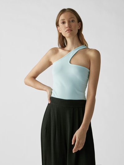 Helmut Lang One-Shoulder-Top im Slim Fit Blau 6