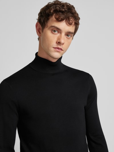 Only & Sons Rollkragenpullover mit Label-Applikation Modell 'WYLER' Black 3