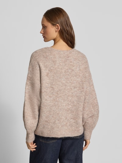 ONLY Regular Fit Pullover mit Woll-Anteil Modell 'NELLIE' Sand Melange 5