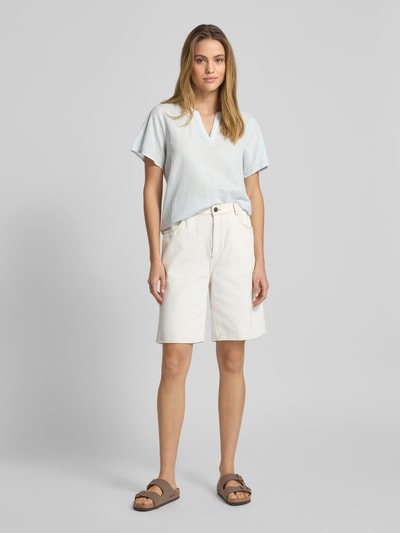 Vila Regular fit blouseshirt met tuniekkraag, model 'RUMANA' Lichtblauw - 1