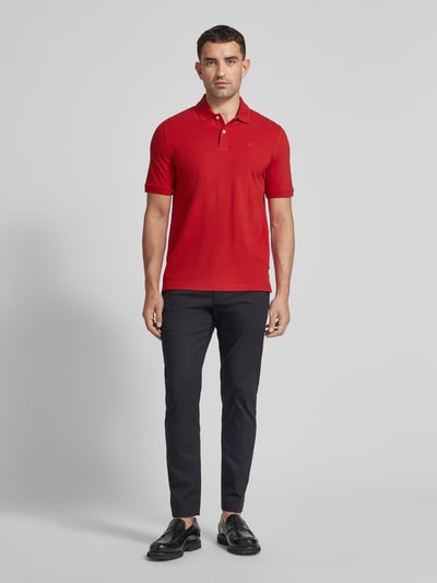 bugatti Poloshirt met polokraag Donkerrood - 1