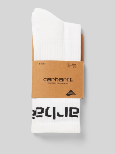 Carhartt Work In Progress Socken mit Label-Stitching Weiss 3