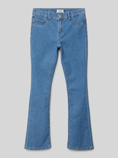 Only Skinny Fit Jeans mit ausgestelltem Bein Modell 'MILA-IRIS' Blau 1