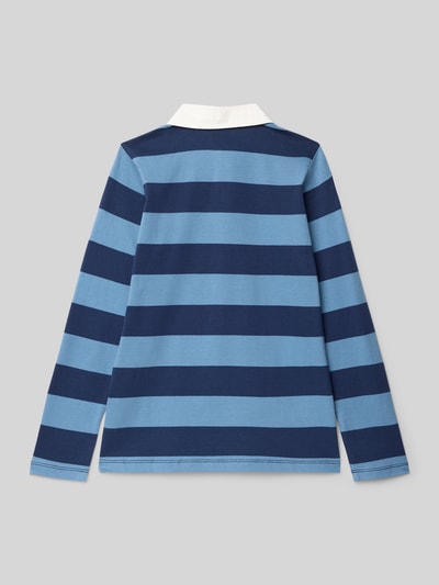 s.Oliver RED LABEL Bluzka z długim rękawem o kroju regular fit z mieszanki dżerseju i bawełny Granatowy 3