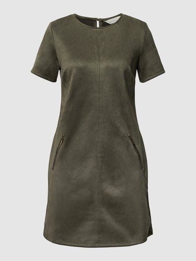 Apricot Minikleid mit Reißverschlusstaschen Khaki 2