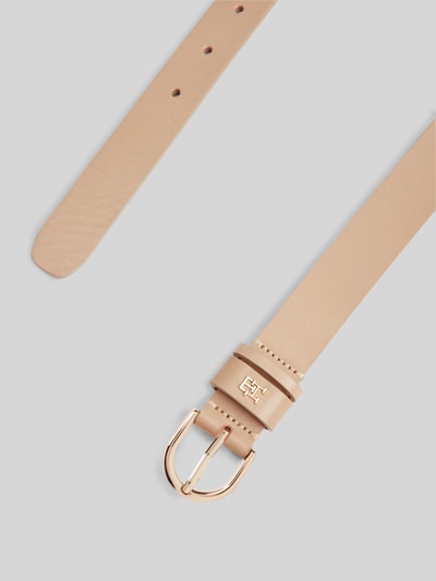 Tommy Hilfiger Riem van echt leer met logo-applicatie Beige - 3