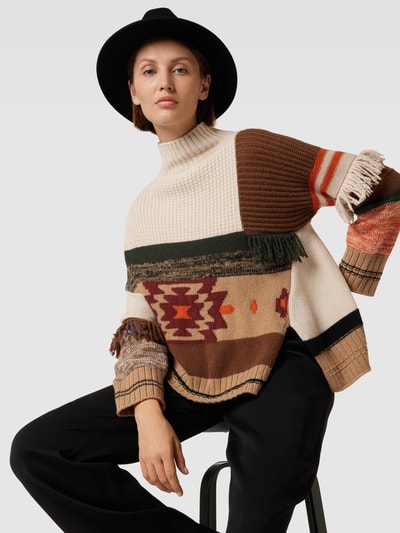 Weekend Max Mara Sweter z dzianiny z mieszanki żywej wełny model ‘AFFORI’ Beżowy 3