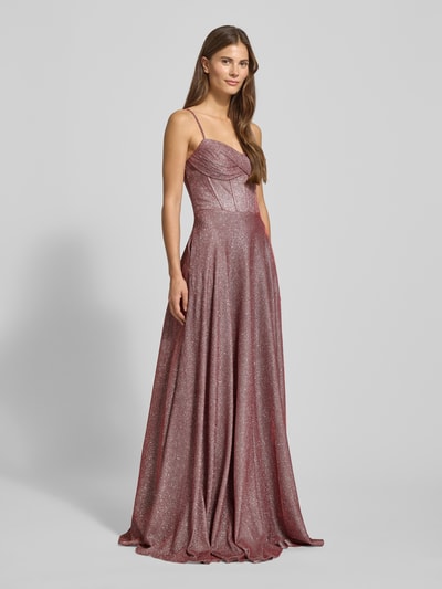 Luxuar Abendkleid mit Herz-Ausschnitt Bordeaux 1